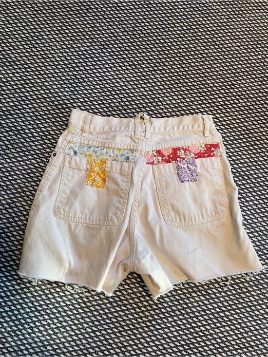 Honors Pants - Hand stitched quilt patched denim shorts